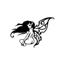 Fairy Look Back - Vinyl Decal Sticker for Wall, Car, iPhone, iPad, Laptop, Bike