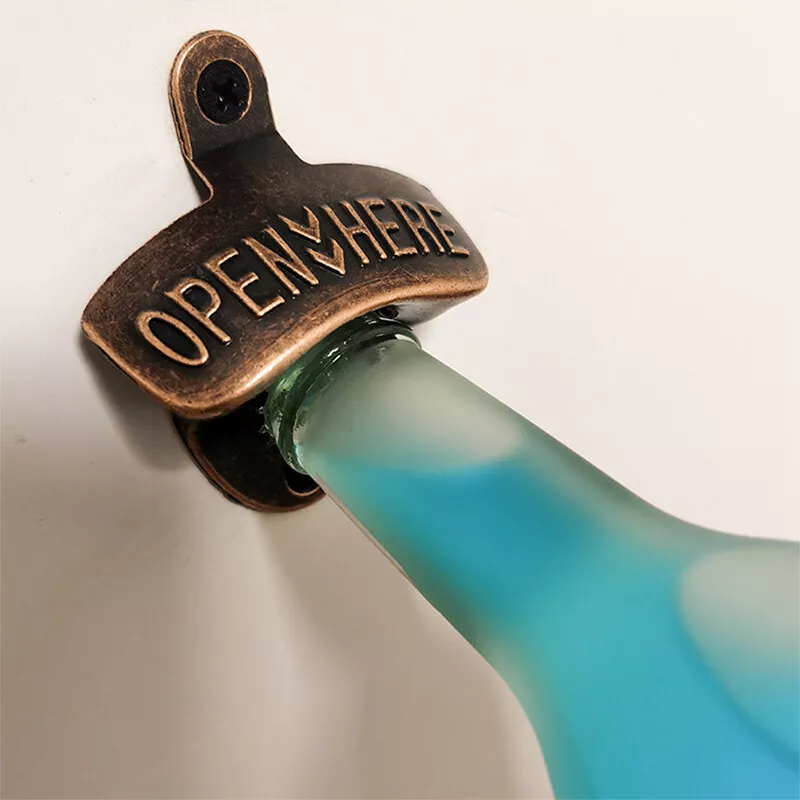 Vintage Wall Mount Beer Bottle Opener Antique Style Cola Soda