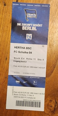 Ticket/collector ticket Hertha BSC Berlin: FC Schalke 04 season 2019/20