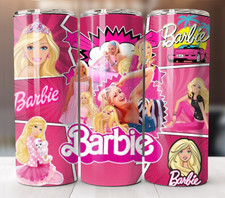 Barbie Collage Tumbler 20oz Travel Mug Stainless Steel Cup Straw