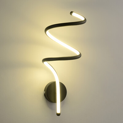 Modern Curved Line Wall Light LED Bedroom Sconce Lighting Reading Lamp Fixtures