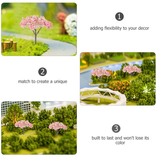 10 Pcs Cherry Blossom Tree Ornament Mini Decor Office Child Artificial - Picture 2 of 12