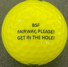 BSF Fairway, Please Get in the Hole Logo Golf Ball BG-10-AS Yellow Srixon