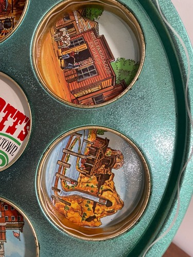 Knott’s Berry Farm & Ghost Town Souvenir Drink Metal Serving Tray - Vintage NICE - 第 3/6 張圖片