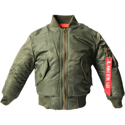 Kinder Jungen MA1 Bomber Jacke Mädchen PilotJacke Flight Flying Freizeit Mantel