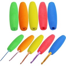 5PCS Crochet Hook Grips Set Ergonomic Crochet Hook Handle Multi-Size Ergonomic C