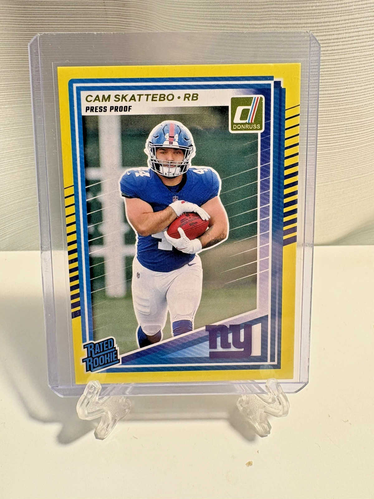 2025 Panini Donruss - Cam Skattebo #302 Yellow Press Proof (RC) - Giants
