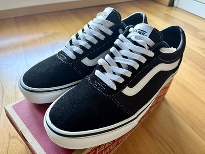 Vans Herren Ward Sneaker Schwarz-weiße Low-Top-Turnschuhe