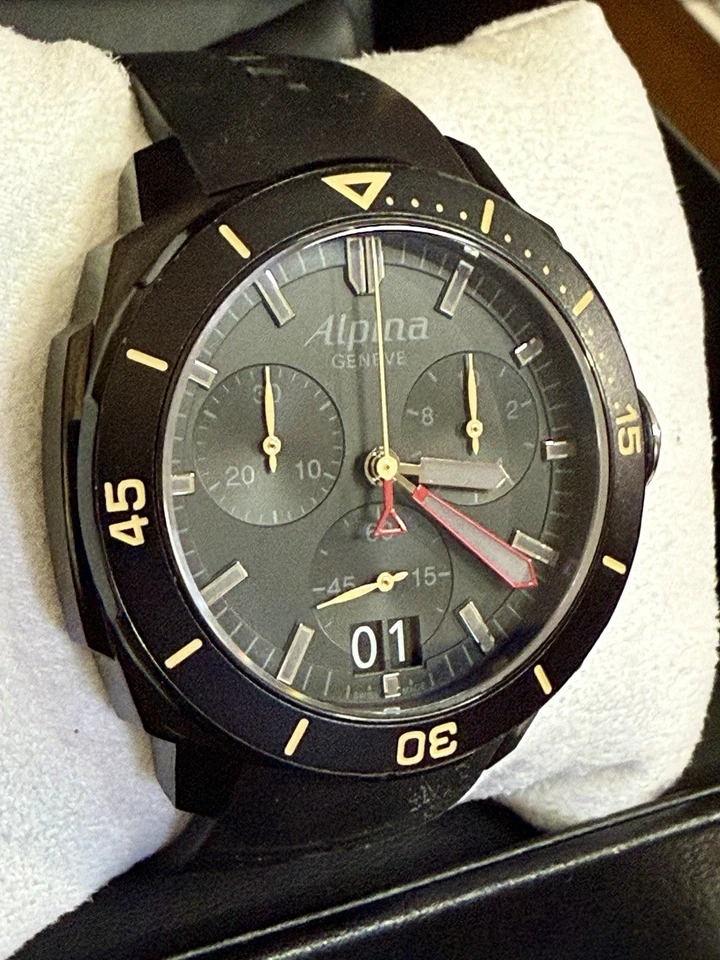 Reloj deportivo Alpina Seastrong Diver cronógrafo fecha para hombre Foto 2 de 4
