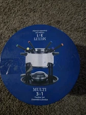 Trudeau Multi 3 in 1, 12 Piece Stainless Steel Fondue Pot Set - New