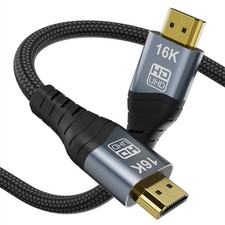 16K 10K 8K HDMI 2.2 Cable 96Gbps Ultra High Speed Braided Cord Dynamic HDR/eARC