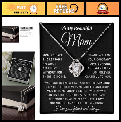 Sentimental Necklace for Mom - Meaningful Gift from Son, I Love You Jewelry, Uni