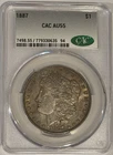 1887 Morgan Silver Dollar - CAC AU55 - Nice toning