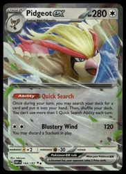 Pidgeot ex 164/197 Obsidian Flames Double Rare Holo