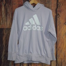 ADIDAS Women's Sz L Light Lilac Hoodie Hooded Sweatshirt