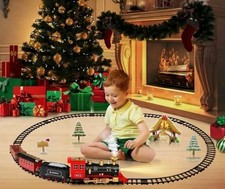 Classic Train Set - Electric Train Toy for Boys Girls W/ Smoke, Lights  Sounds