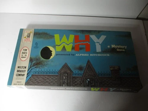 Vtg 1958 Milton Bradley Alfred Hitchcock WHY A Mystery BOARD Game 4845 complete
