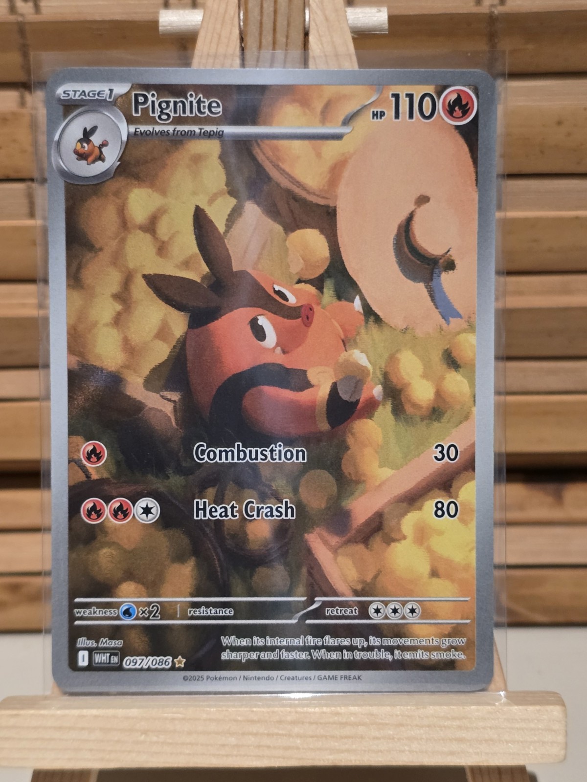 Pignite 097/086 Sv: White Flare Holo Illustration Rare IR NM/M