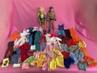 Vintage 80 Barbie 1960s Ken Flocked TLC Large Lot Clone Barbie Ken Clothes Boots