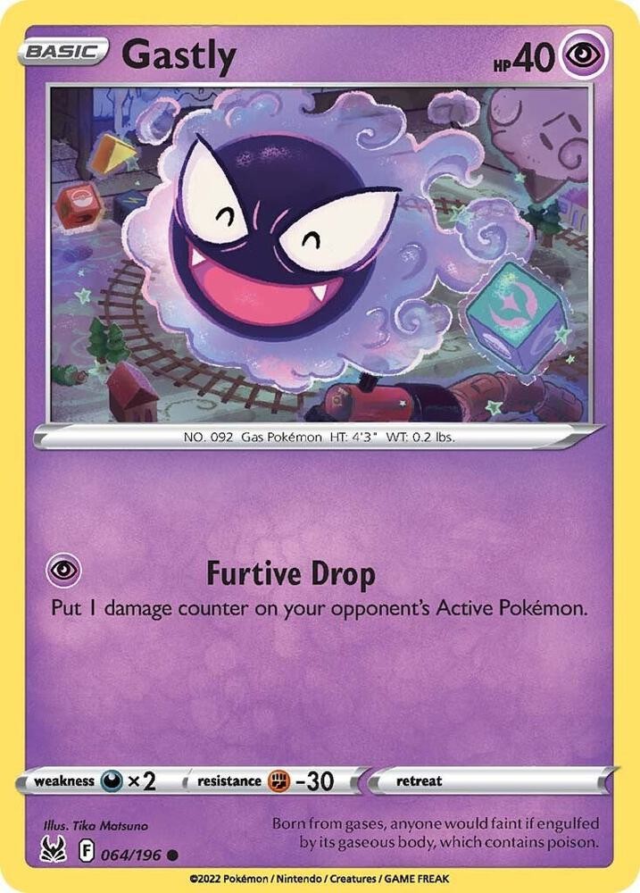 Gastly 64/196 Common Lost Origin Pokemon NM/LP