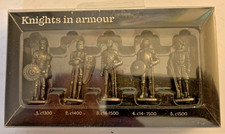 Tower Armoury Collection Medieval Knights in Armour Set of 5 Miniature Pewter.
