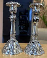 Brighton Silver Vintage Candlesticks Holders Set Of 2 Silver 7.5”