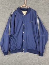 Nike Windbreaker Bomber Jacket Men  s Zip Up Navy Blue Vintage 90s XXL