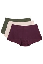 Hanky Panky Women's 3-Pack Boyshort Dried Cherry/Dandelion/Pine Tree