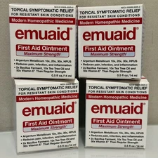 4x Emuaid First Aid Ointment Maximum Strength - 0.5 oz EXP 10/2026