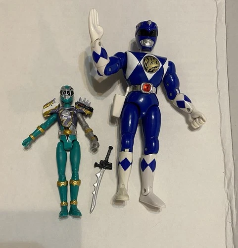 Mighty Morphin Power Rangers Lot Vintage Modern Funko Bandai Mmpr Figures Blue
