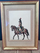 Lucien Rousselot: Original Painting. French Guard Dragoon, Italy. Superb.