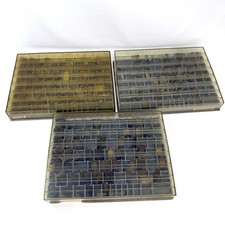 Vintage New Hermes Brass Engraving Fonts Lot 35-339, 35-310, 35-016 - Read