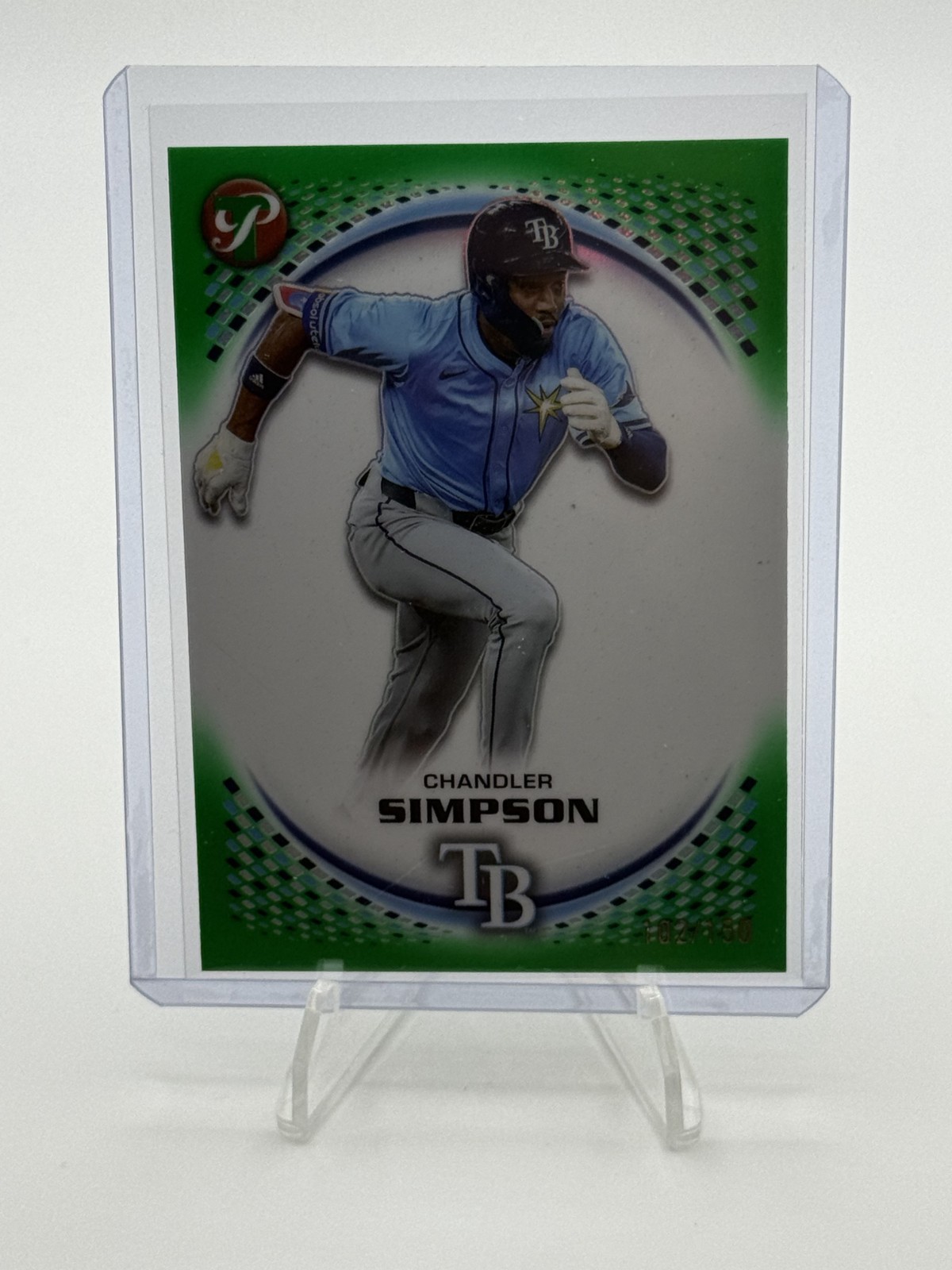 2026 Topps Pristine Chandler Simpson Green Refractor /150 Tampa Bay Rays #147