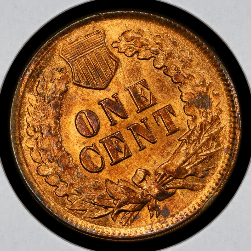 Centavo cabeza india 1889 1C_ GEMA BU MSRD_ rojo completo, buena calidad_ [JX-522] Foto 2 de 2