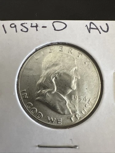 1954-D Franklin Half Dollar AU 90% Silver