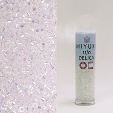 Miyuki Delica 11/0 Crystal AB DB051 7.2g Tube