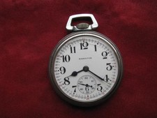 Hamilton 992B 21j 16s WW2 US Military Issue Railroad Pocket Watch