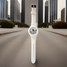 ADIDAS Aberdeen White Silicone Men's Watch ADH9084  9.5  Long, 8.25  Max Wrist