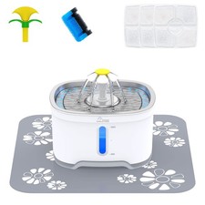 Wonder Creature Cat Water Fountain Stainless Steel Lid with 3 2.5L, Grey