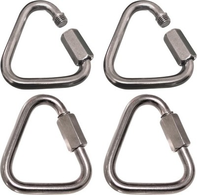 4 Pack 2.2 Inch Quick Link Triangle,Quick Links Stainless Steel Triangle Carabin