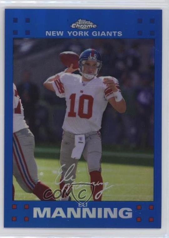 2007 Topps Chrome Blue Refractor Eli Manning #TC61 v9t