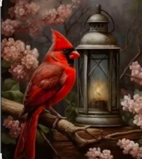DIY Cardinal Bird Lantern Diamond Painting Kit 30 30 cm A60