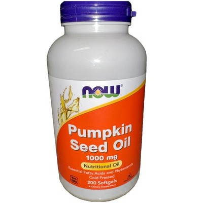 NOW FOODS Pumpkin Seed Oil 1000mg Nutritional Oil 200 Softgels Exp 9/2027