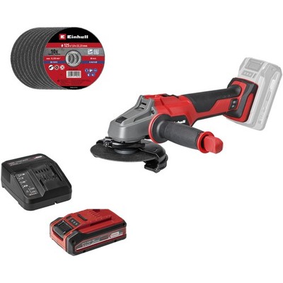 EINHELL Professional Akku-Winkelschleifer AXXIO 18/125, 18Volt, rot