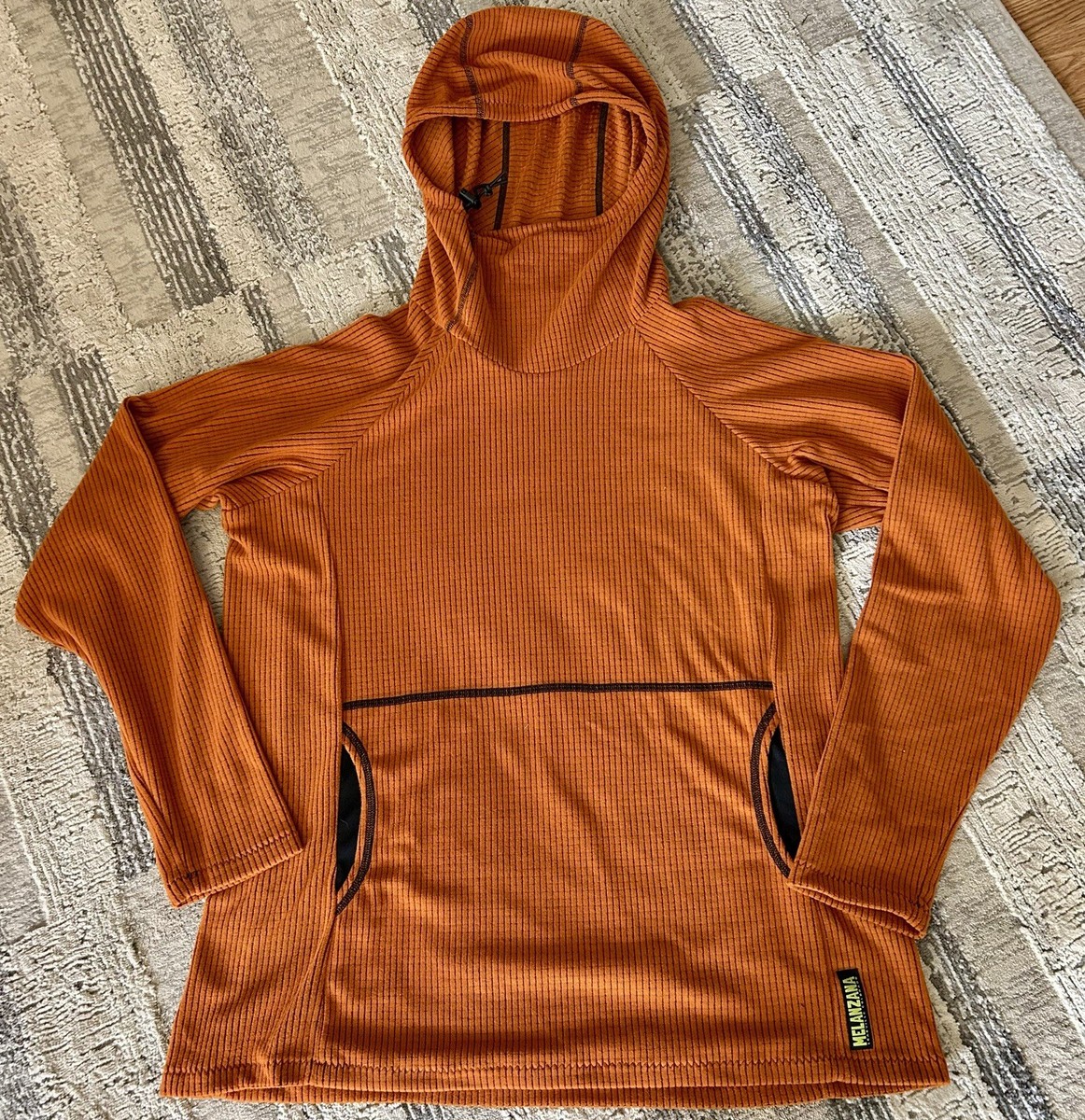 Melanzana Micro Grid Hoodie Women's L - Pumpkin | eBay