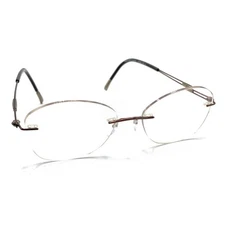 Silhouette 5521 70 6140 Titan Brown Rimless Eyeglasses Frames 54-17 135 Austria