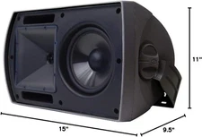 PAIR Klipsch AW-650 Black indoor/outdoor Speakers with Mounting hardware (4 ohm)