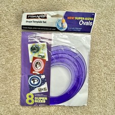 Fiskars Shape Template Set Oval 8 Sizes 4 Templates Blue New Sealed Pack