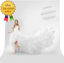 10X20Ft White Backdrop for Photography, Dual-Size Dual-Pocket Design Photo Booth