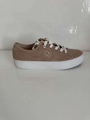 QS by s.Oliver Damen Sneaker Beige Gr 40 Neu Plateau Schuhe Low Top
